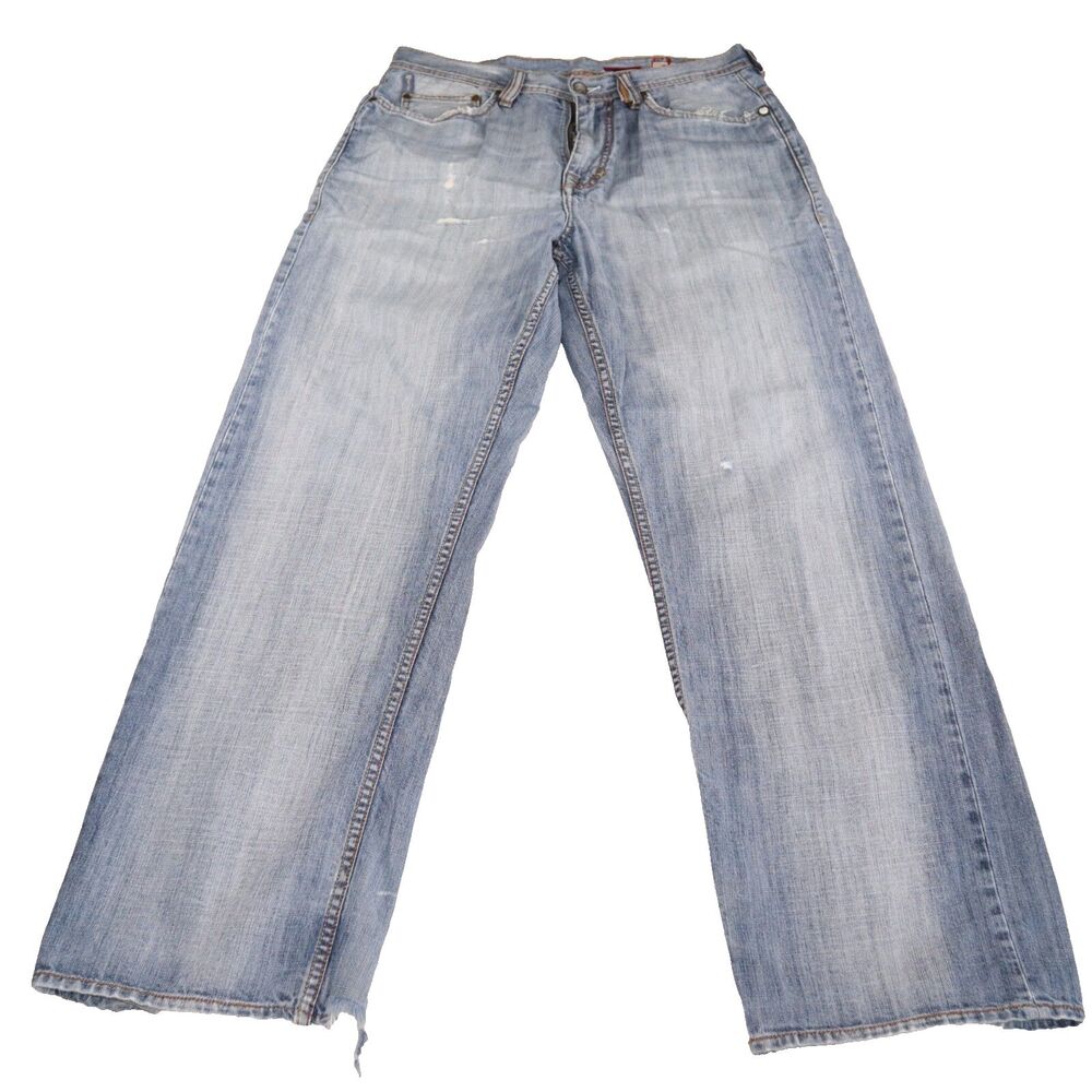 Vintage Y2K Ecko Unlimited Men's 32 Baggy Fit Distress Jeans Skater Streetwear